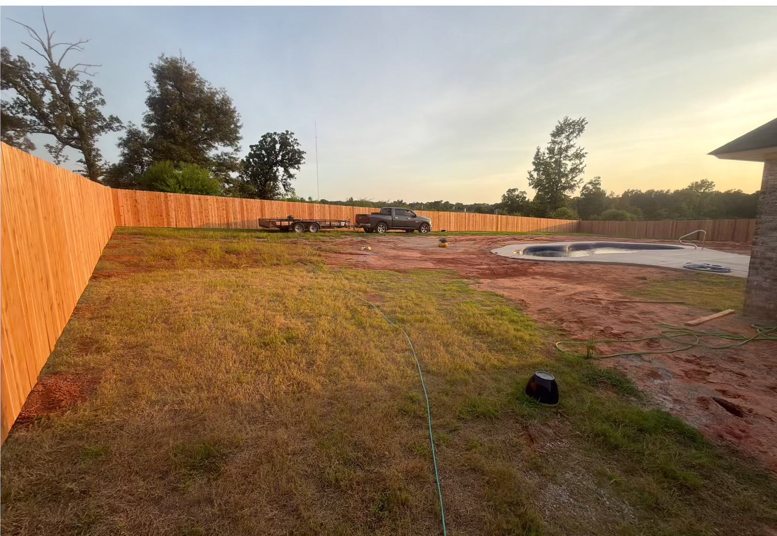 Fence at dusk