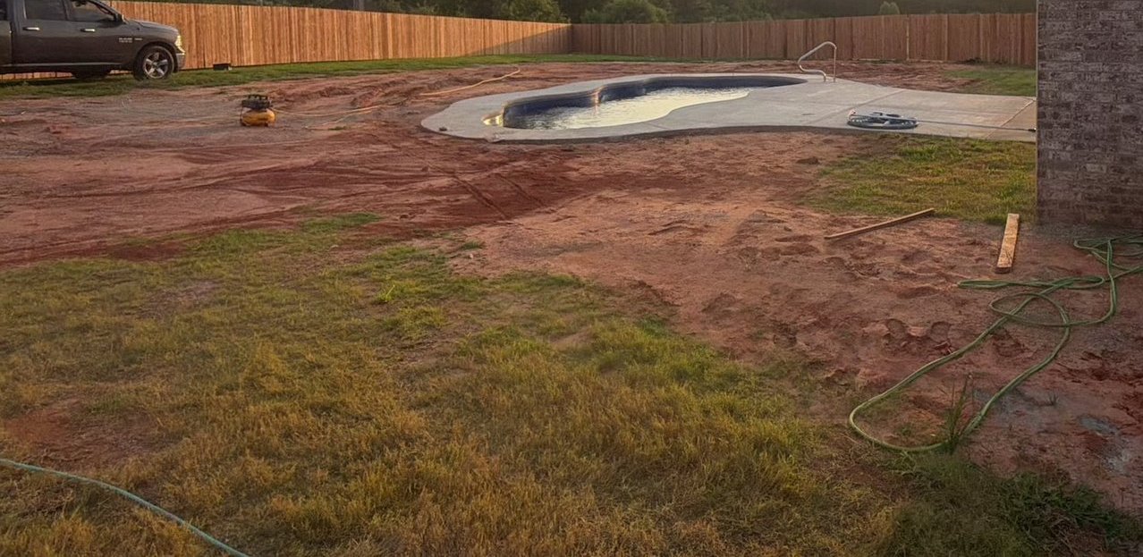 Poolside Cedar Fence